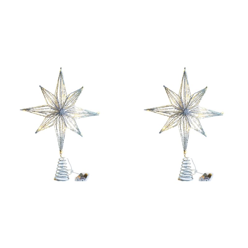 Star Tree Topper - ABXF-2X Christmas Tree Toppers Star LED