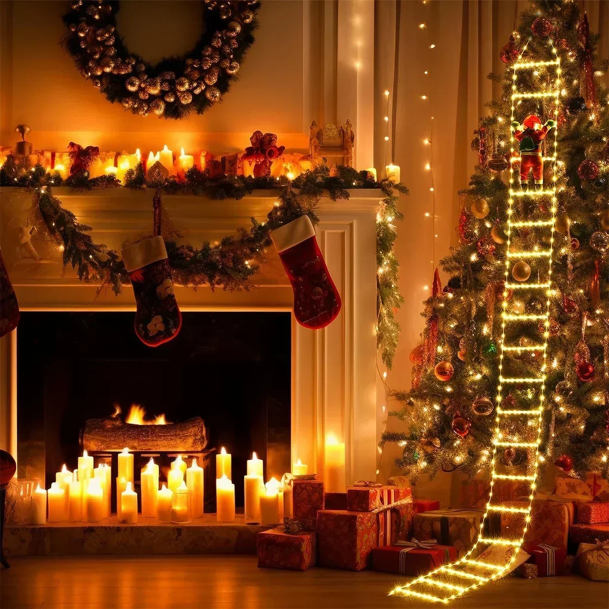 LED Ladder Light for Santa Cla - đánh giá và giá Christmas Lights Outdoor