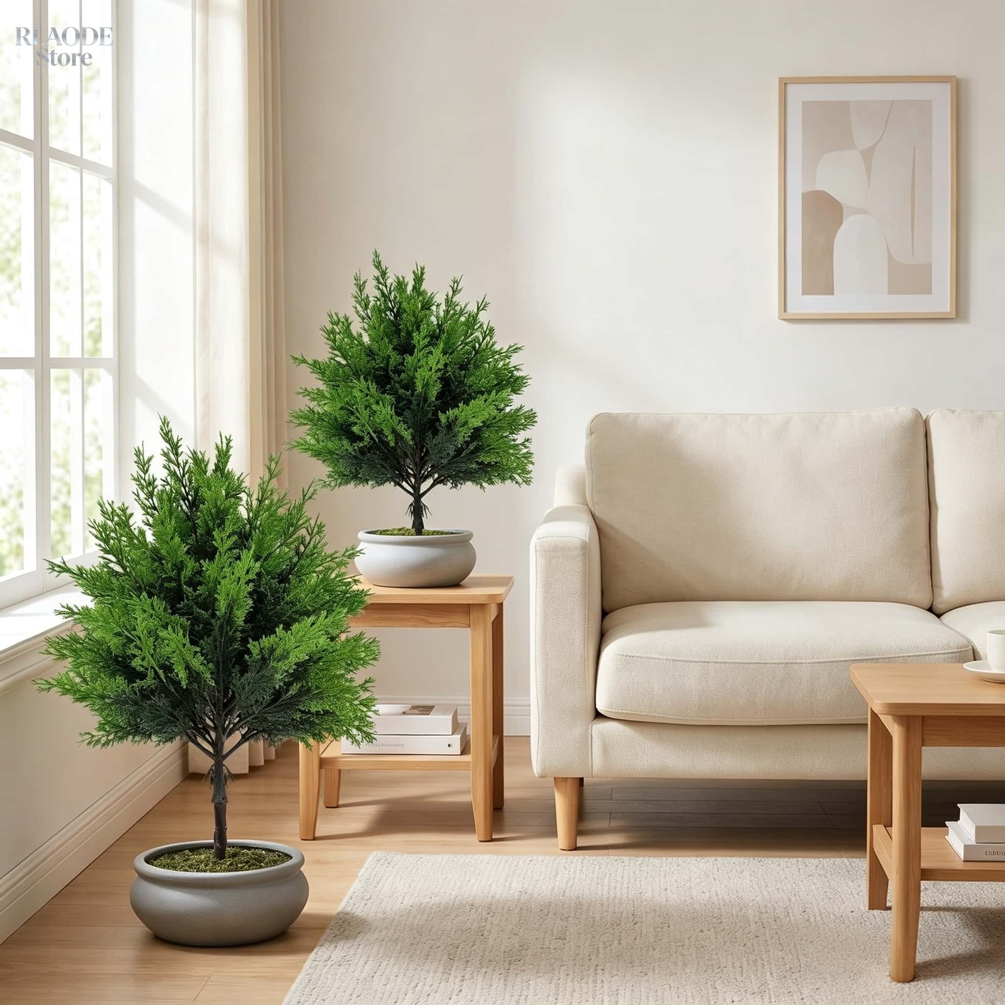 2pcs Outdoor Artificial Greene - đánh giá và giá Christmas Tree Artificial