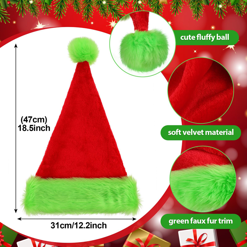 1pc, Santa Claus Hat Christmas - đánh giá và giá Santa Hat Plush
