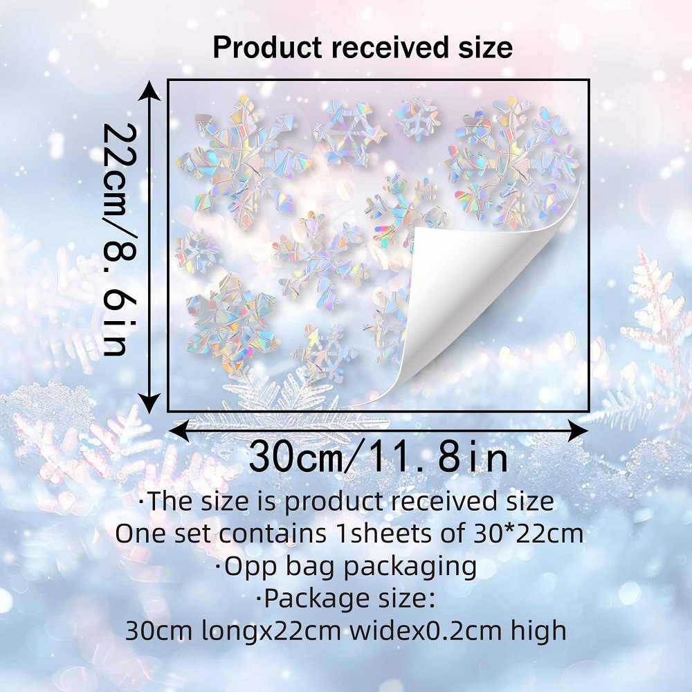 Snowflake Electrostatic Colorf - đánh giá và giá Snowflake Window Decal