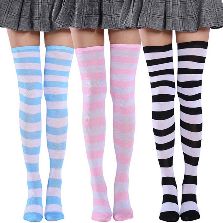 Đen Hồng Xanh Dương Lolita Sọc - đánh giá và giá Christmas Stocking Hanging