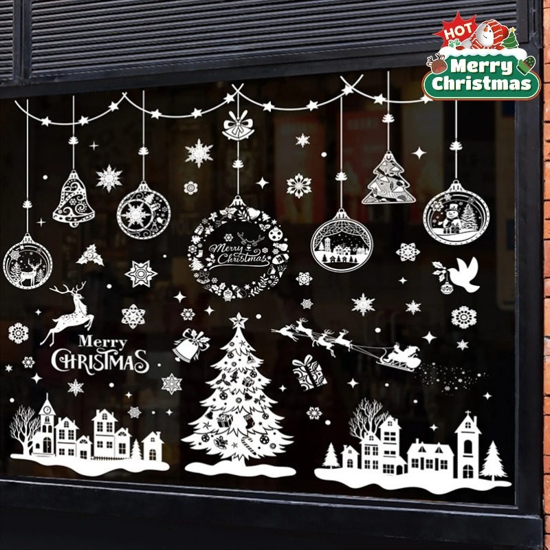9 Sheets 243pcs Reusable Stati - đánh giá và giá Snowflake Window Decal