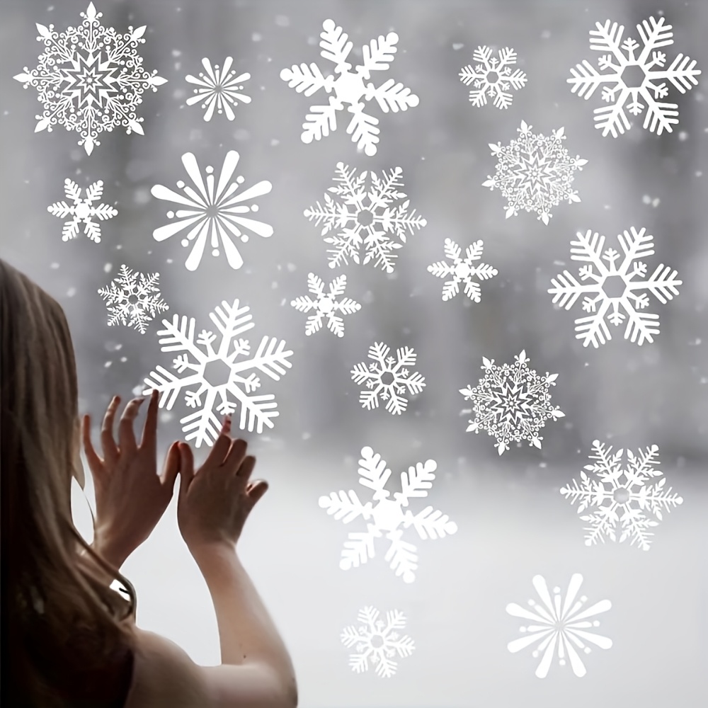 137Pcs Winter Snowflake Static - đánh giá và giá Snowflake Window Decal