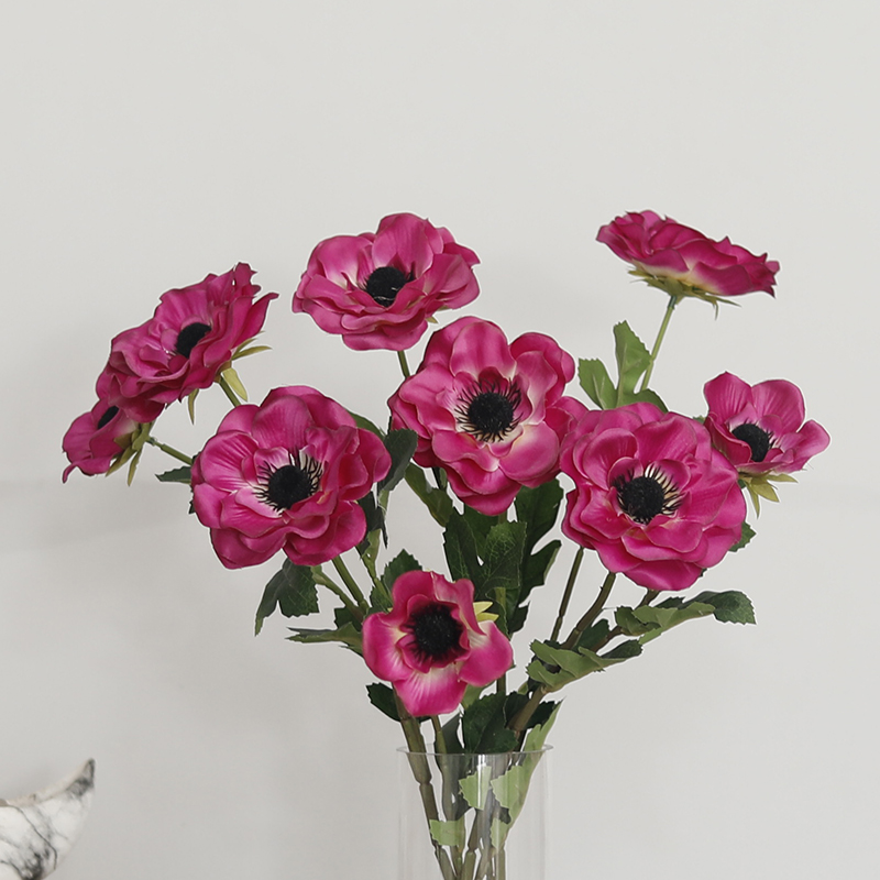 New 3 Heads Anemone Fake Flowe - đánh giá và giá Christmas Wreath Fake