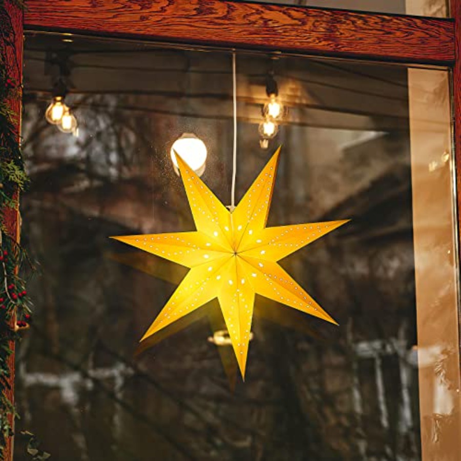 Paper Star Lantern Lamp Shade  - đánh giá và giá Star Tree Topper