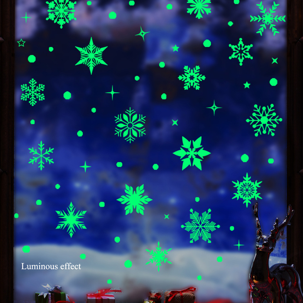 Colorful Luminous Snowflakes W - đánh giá và giá Snowflake Window Decal