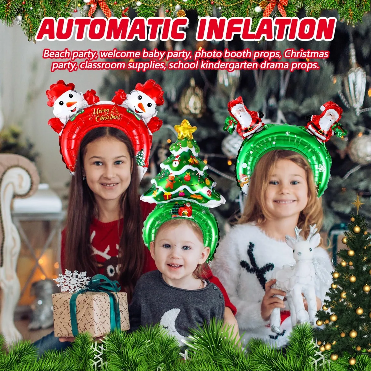 Christmas Inflatable Headbands - đánh giá và giá Reindeer Antlers Headband