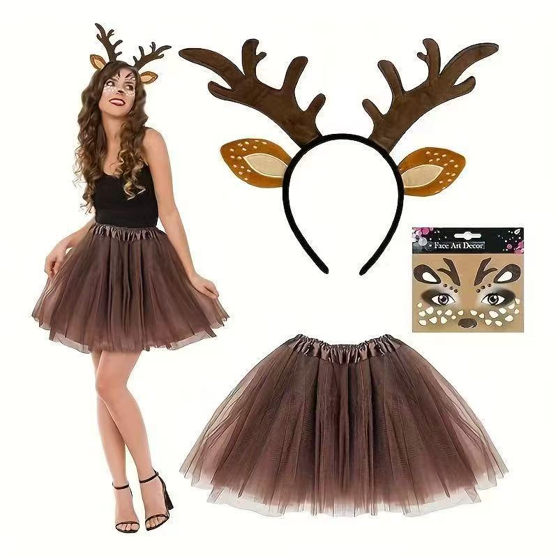 Reindeer Costume Set Antler He - đánh giá và giá Reindeer Antlers Headband