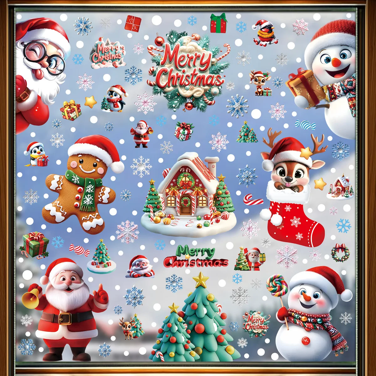 2025 Christmas Static Window C - đánh giá và giá Snowflake Window Decal
