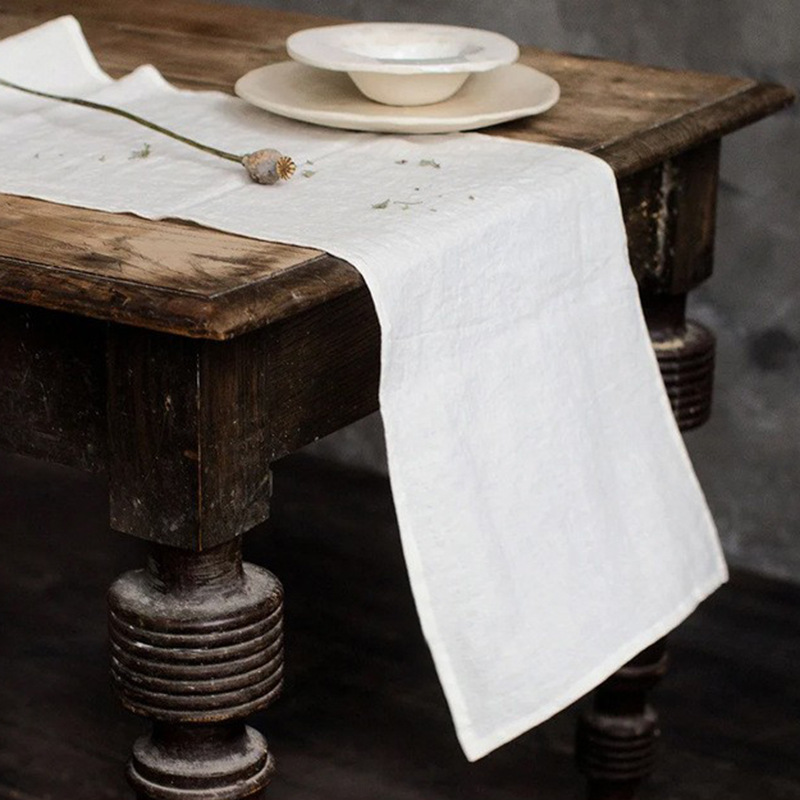 100% Linen Stone Washed Table  - đánh giá và giá Christmas Table Runner