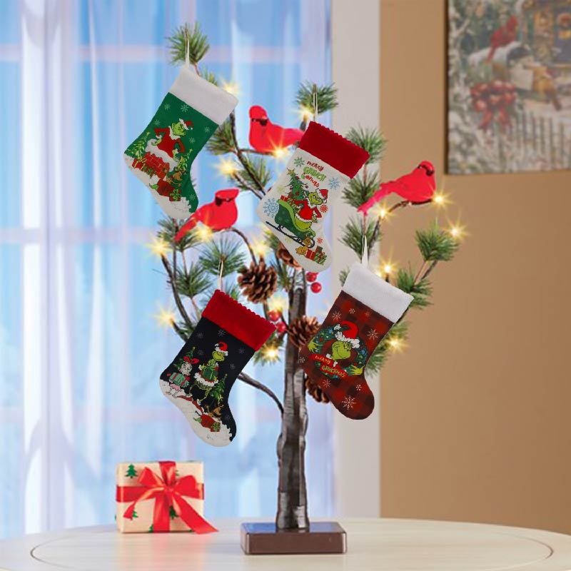Christmas Stocking Grinch Sock - đánh giá và giá Christmas Stocking Hanging