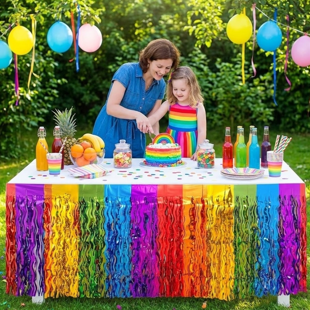 2Pack Rainbow Wavy Metallic Ti - đánh giá và giá Tinsel Garland Decoration
